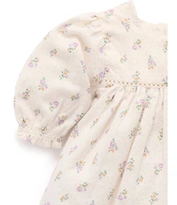 Purebaby Baby Girls Organic Cotton Long Sleeve Primrose Printed Empire-Waist Dress