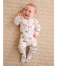 Purebaby Baby Long-Sleeve Printed Organic Cotton Footed Coverall
