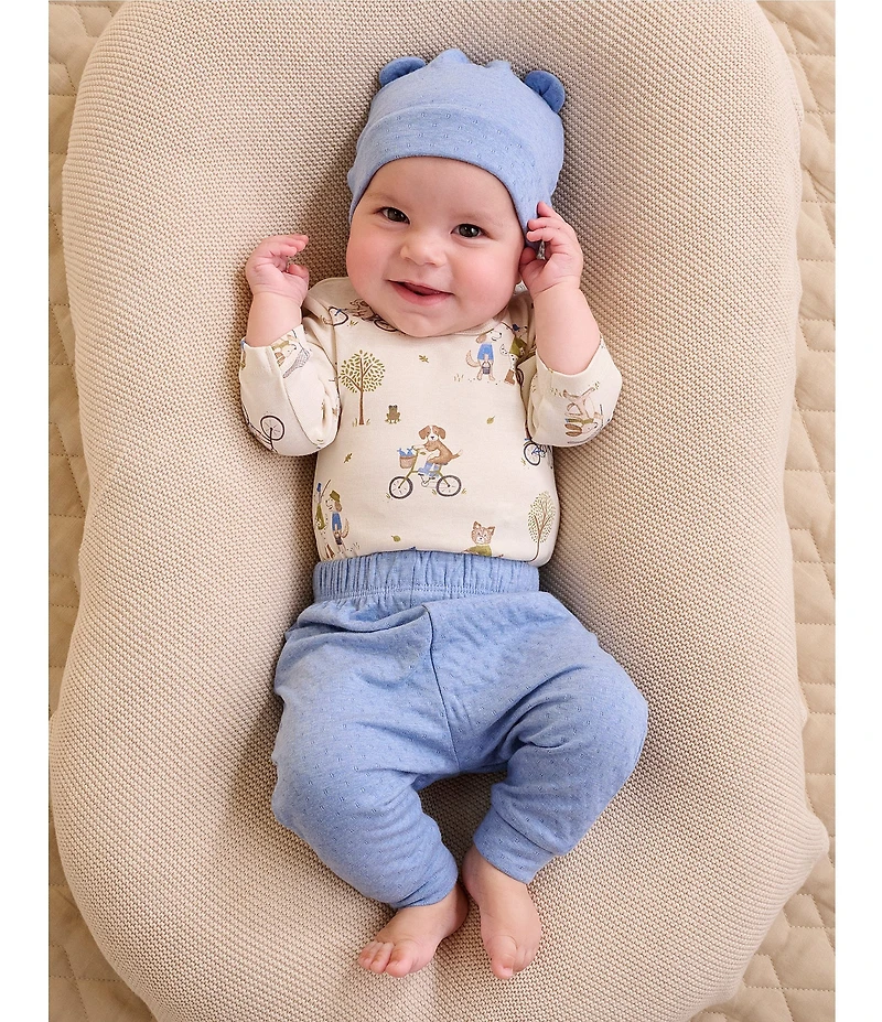 Purebaby Baby Organic Cotton Long Sleeve Bodysuit & Solid Jogger Pant Set