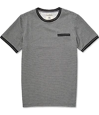 PX Clothing Short Sleeve Jacquard Crew Neck Shirt