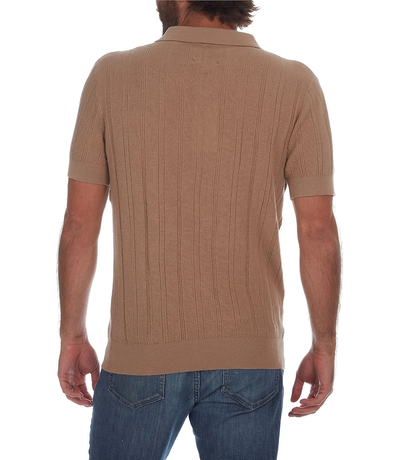 PX Clothing Short Sleeve Knit Polo Sweater
