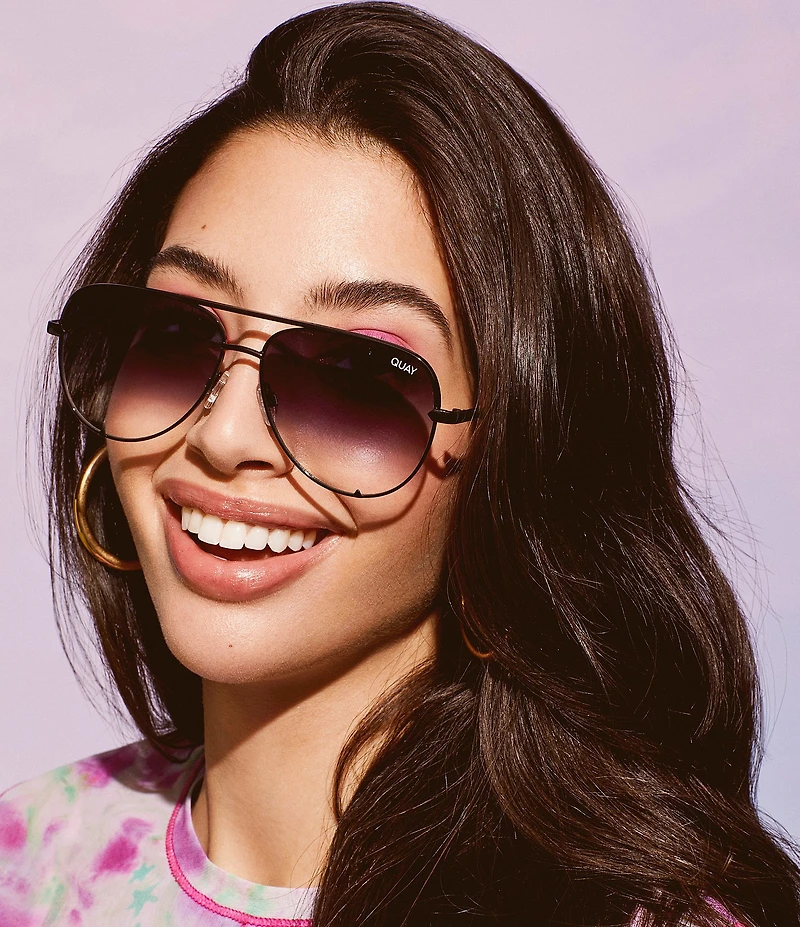 QUAY Unisex High Key Aviator Sunglasses