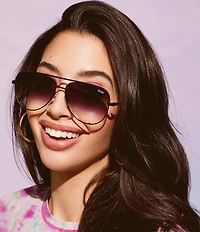 QUAY Unisex High Key Aviator Sunglasses