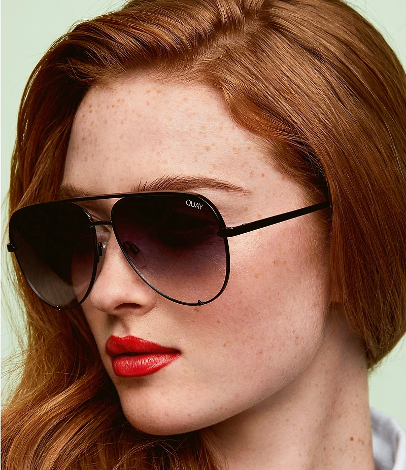 QUAY Unisex High Key Aviator Sunglasses