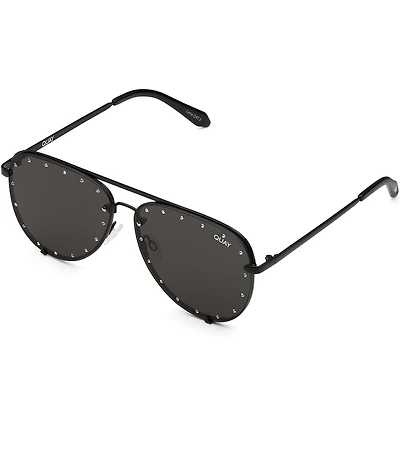 QUAY High Key Rhinestone Oversized 55mm Sunglasses