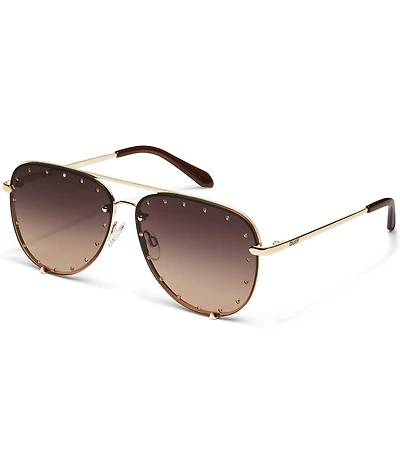 QUAY High Key Rhinestone Oversized 55mm Sunglasses