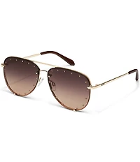 QUAY High Key Rhinestone Oversized 55mm Sunglasses