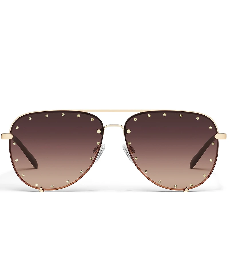 QUAY High Key Rhinestone Oversized 55mm Sunglasses