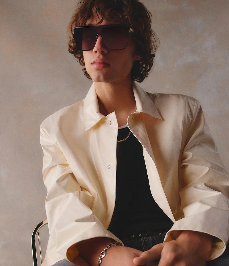 QUAY Men's Tempo 54mm Shield Sunglasses