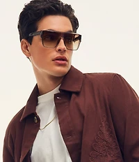 QUAY Men's Tempo 54mm Shield Sunglasses