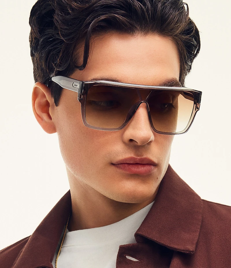 QUAY Men's Tempo 54mm Shield Sunglasses