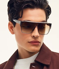 QUAY Men's Tempo 54mm Shield Sunglasses