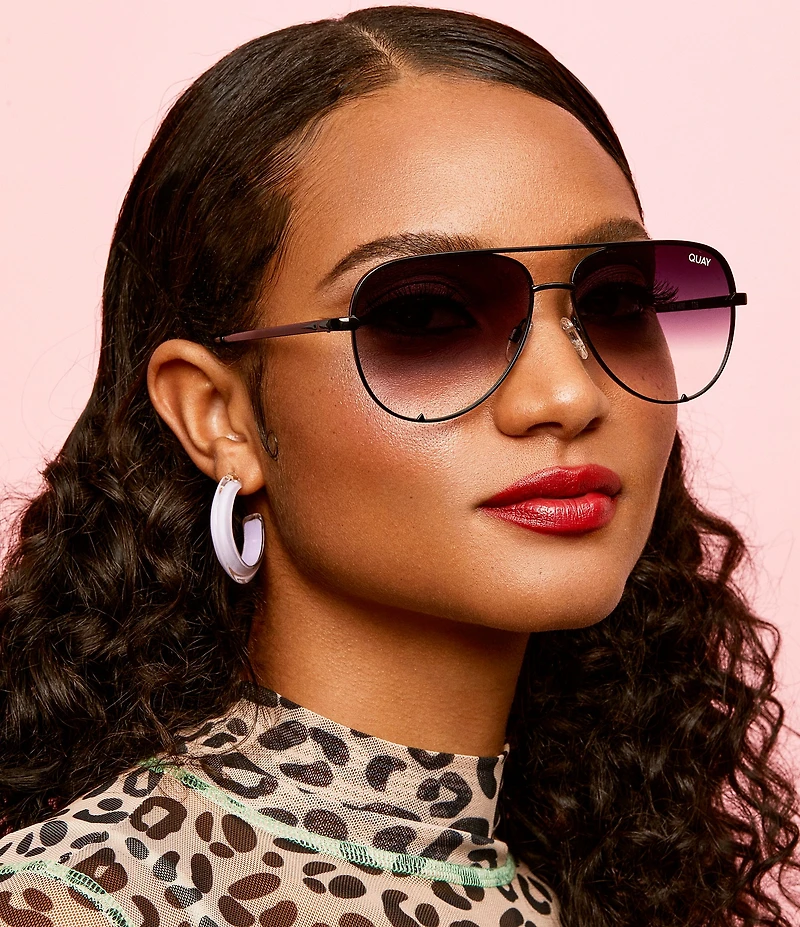 QUAY Unisex High Key Mini Mirrored Aviator Sunglasses