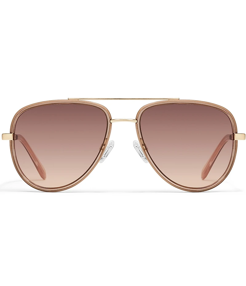 QUAY Unisex All In Medium 49mm Aviator Mirrored Sunglasses