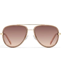 QUAY Unisex All In Medium 49mm Aviator Mirrored Sunglasses
