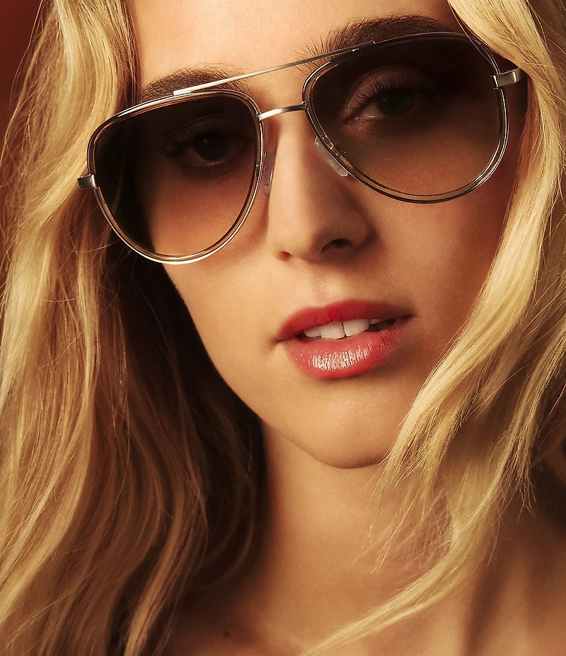 QUAY Unisex All In Medium 49mm Aviator Mirrored Sunglasses