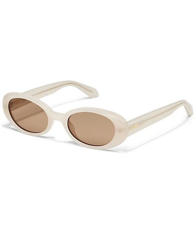 QUAY Women's Felt Cute 35mm Oval Sunglasses