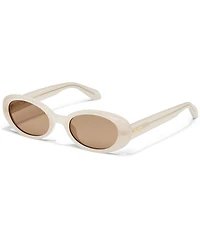 QUAY Women's Felt Cute 35mm Oval Sunglasses