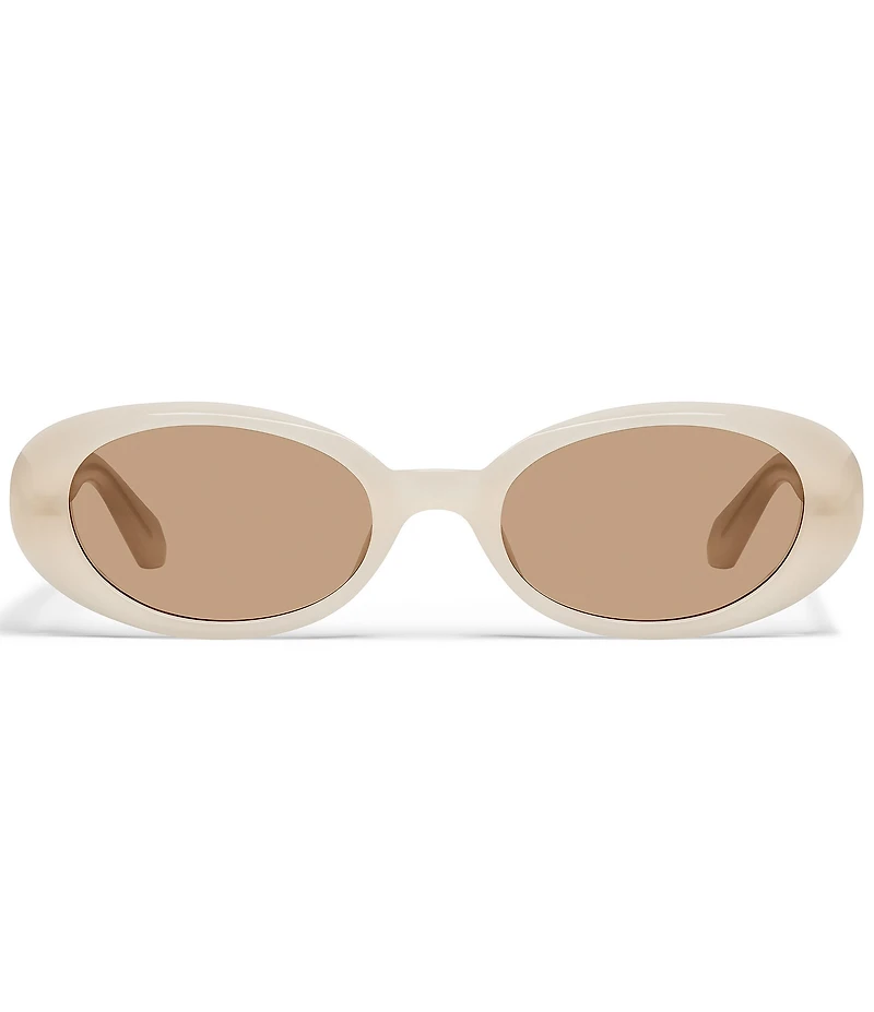 QUAY Women's Felt Cute 35mm Oval Sunglasses