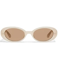 QUAY Women's Felt Cute 35mm Oval Sunglasses