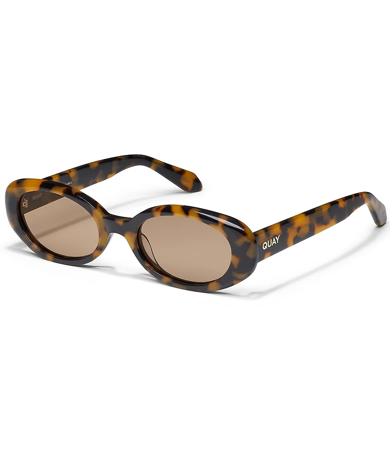 QUAY Unisex Felt Cute 35mm Oval Sunglasses