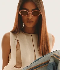 QUAY Unisex Felt Cute 35mm Oval Sunglasses
