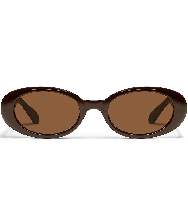QUAY Unisex Felt Cute 35mm Oval Sunglasses