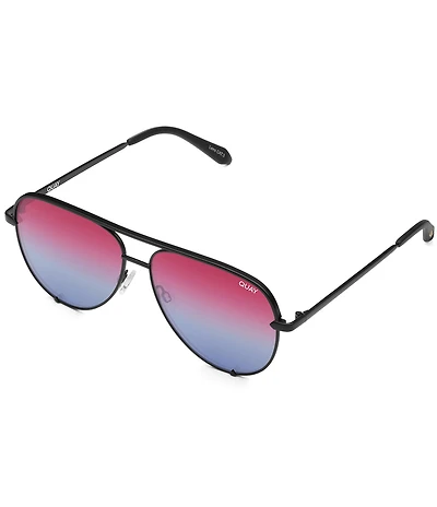 QUAY Unisex High Key 55mm Aviator Sunglasses