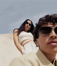 QUAY Unisex High Key 55mm Polarized Aviator Sunglasses