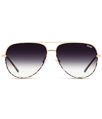 QUAY Unisex High Key 55mm Tortoise Aviator Polarized Sunglasses