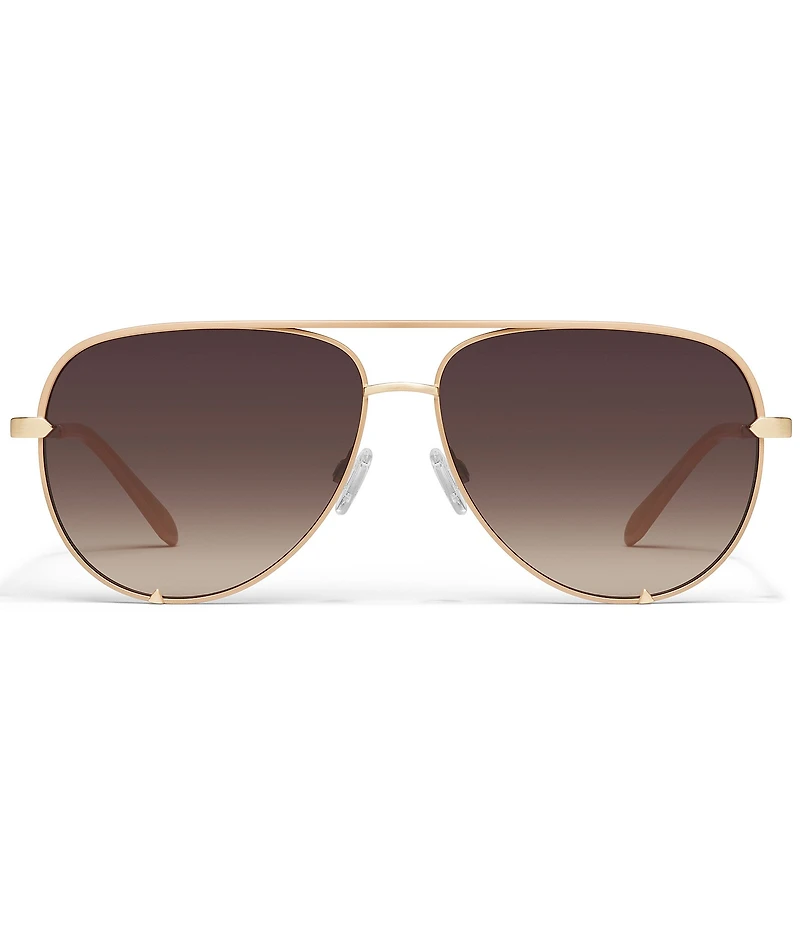 QUAY Unisex High Key Extra Large 56mm Gradient Aviator Sunglasses