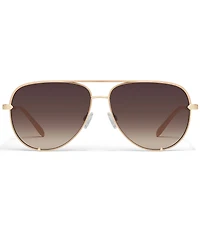 QUAY Unisex High Key Extra Large 56mm Gradient Aviator Sunglasses