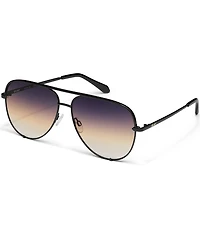 QUAY Unisex High Key Extra Large 56mm Gradient Aviator Sunglasses