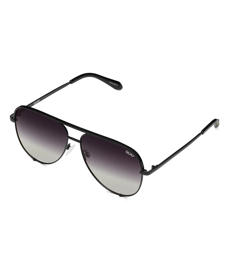 QUAY Unisex High Key Mini 51mm Polarized Aviator Sunglasses