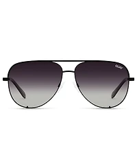 QUAY Unisex High Key Mini 51mm Polarized Aviator Sunglasses