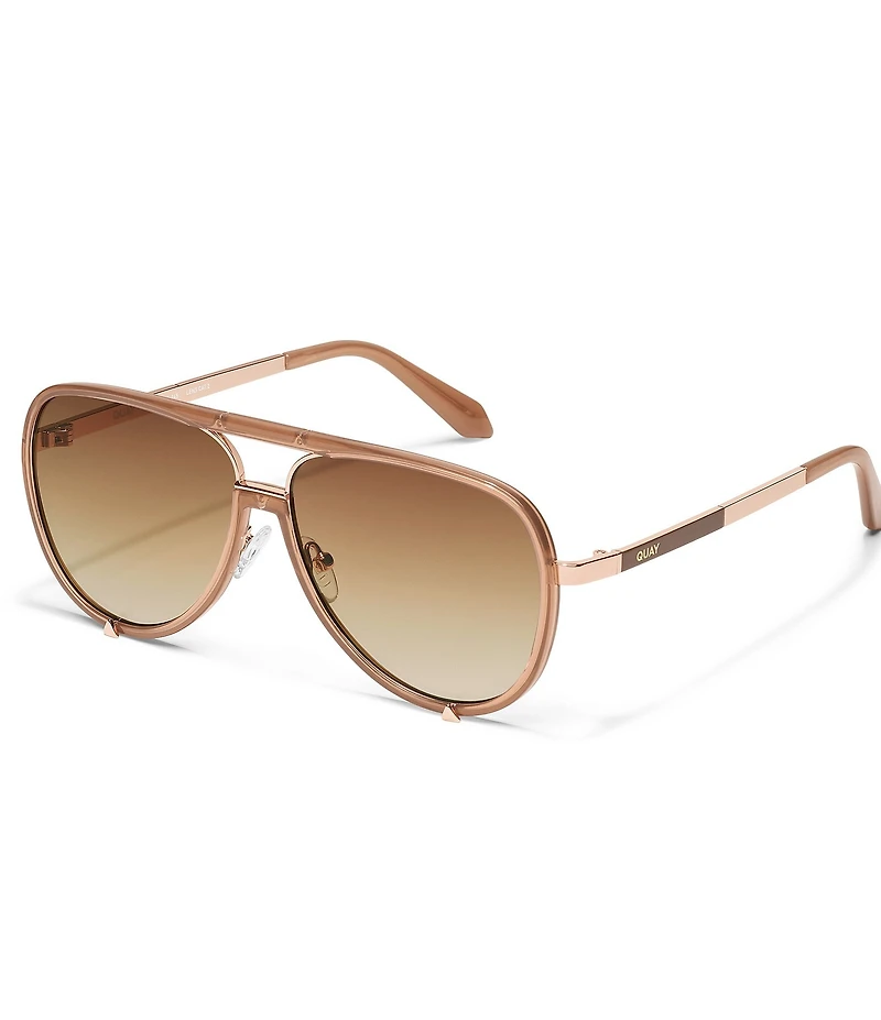 QUAY Unisex High Profile 51mm Aviator Sunglasses