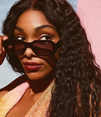 QUAY Women's Hyped Up 44mm Geometric Sunglasses