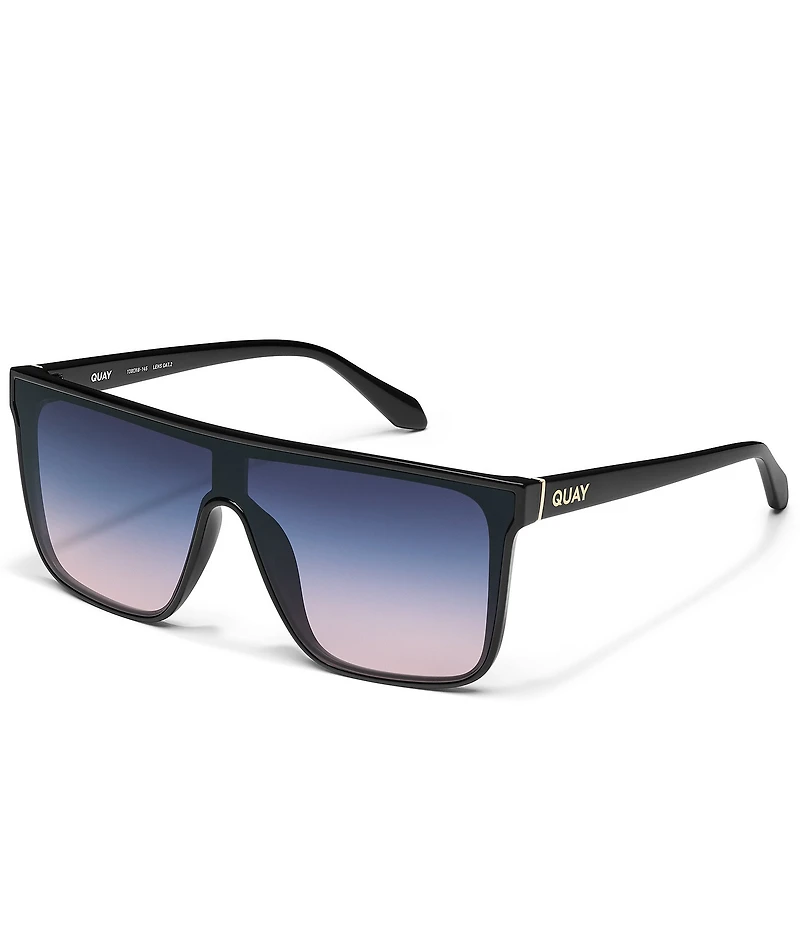 QUAY Unisex Nightfall Medium 49mm Shield Statement Sunglasses