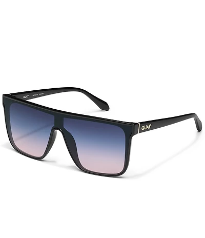 QUAY Unisex Nightfall Medium 49mm Shield Statement Sunglasses