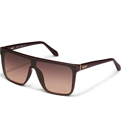 QUAY Unisex Nightfall Medium 49mm Shield Statement Sunglasses