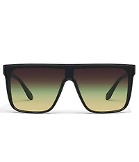 QUAY Unisex Nightfall Medium 49mm Shield Statement Sunglasses