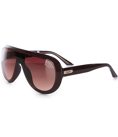 QUAY Unisex Set List 54mm Statement Aviator Shield Sunglasses