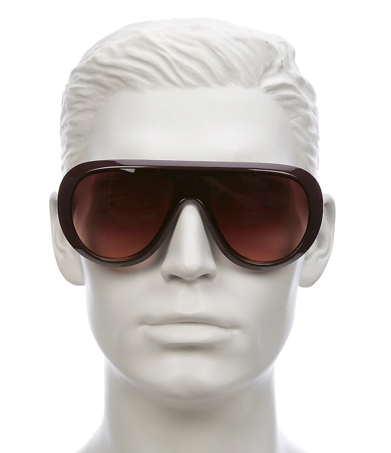 QUAY Unisex Set List 54mm Statement Aviator Shield Sunglasses