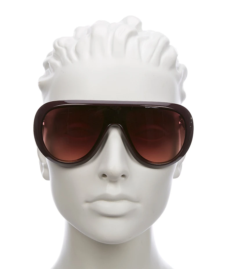 QUAY Unisex Set List 54mm Statement Aviator Shield Sunglasses