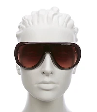 QUAY Unisex Set List 54mm Statement Aviator Shield Sunglasses