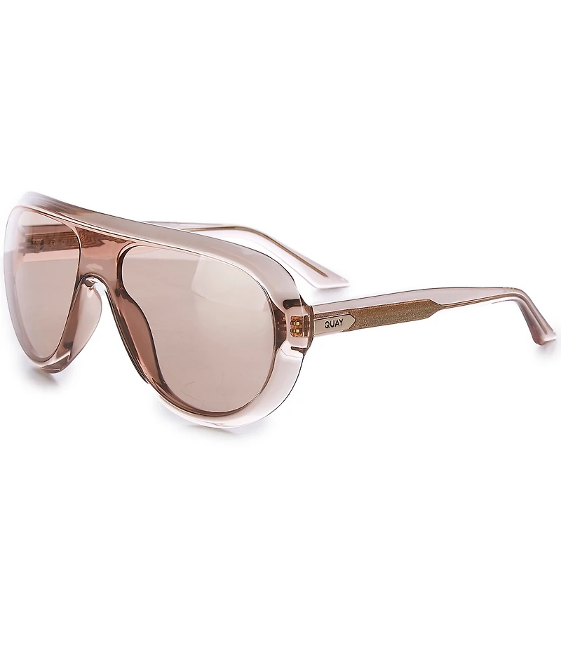QUAY Unisex Set List 54mm Statement Aviator Shield Sunglasses