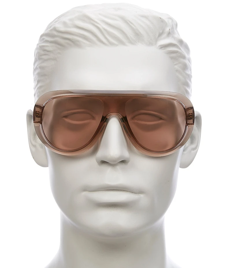 QUAY Unisex Set List 54mm Statement Aviator Shield Sunglasses