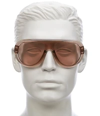 QUAY Unisex Set List 54mm Statement Aviator Shield Sunglasses