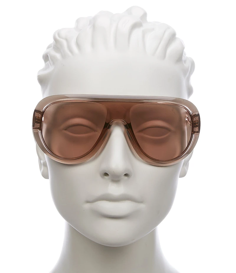 QUAY Unisex Set List 54mm Statement Aviator Shield Sunglasses