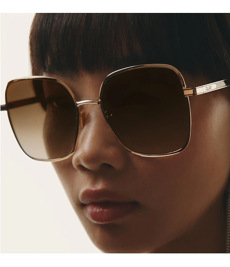 QUAY Women's 5th Ave 56mm Oversized Square Sunglasses